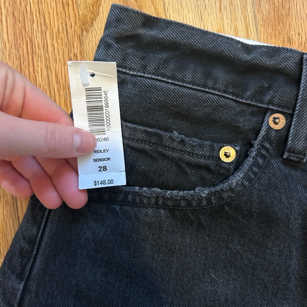 Agolde Black Jean Shorts - Picture 4 of 5